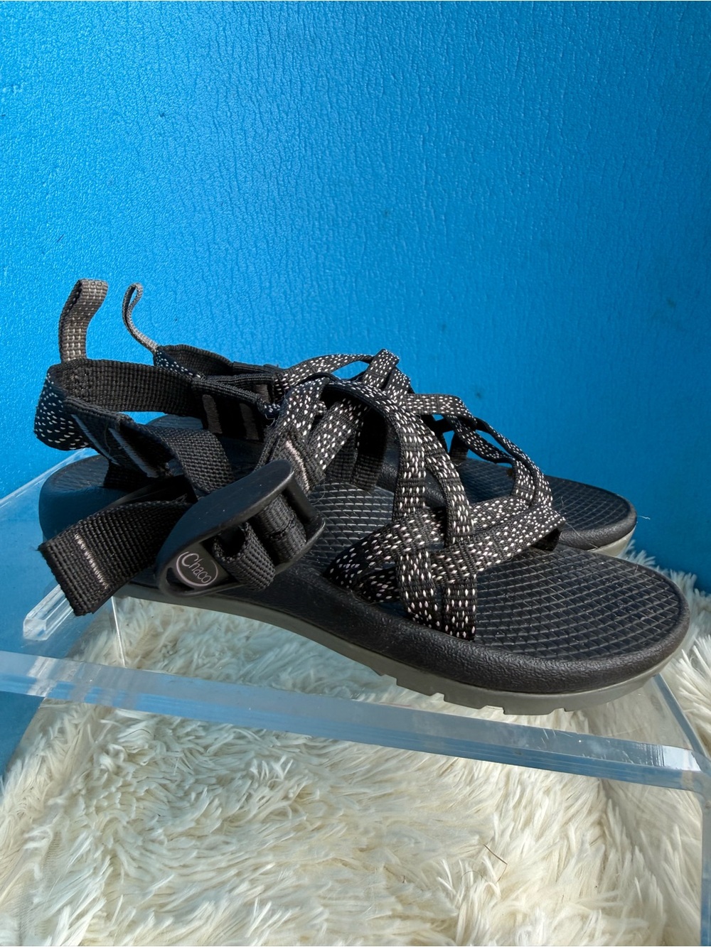 Chaco ZX/1 Ecotread kids' sandals featuring adjustable webbing straps
